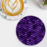 Purple Scales! UV Print Round Tile Coaster Front