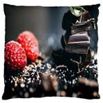 chocolate dark Large Cushion Case (One Side) Front