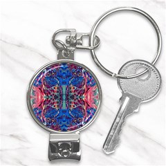 Cobalt Arabesque Nail Clippers Key Chain