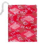 Background Peace Doodles Graphic Drawstring Pouch (5XL) Back