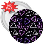 Abstract Background Graphic Pattern 3  Buttons (100 pack)  Front