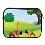 Mother And Daughter Yoga Art Celebrating Motherhood And Bond Between Mom And Daughter. Apple iPad 2/3/4 Zipper Cases Front