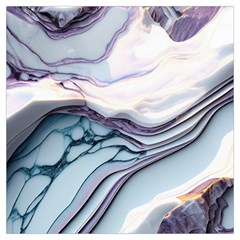 Marble Abstract White Pink Dark Art Lightweight Scarf 