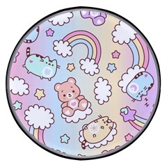 Pusheen Carebears Bears Cat Colorful Cute Pastel Pattern Wireless Fast Charger(black) by Sapixe