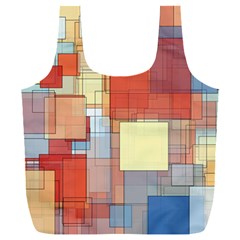 Art Abstract Rectangle Square Full Print Recycle Bag (xxl)
