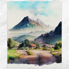 Countryside Trees Grass Mountain Canvas 11  X 14 
