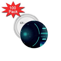 Sci Fi Computer Screen 1 75  Buttons (100 Pack) 