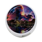 Lake Galaxy Stars Science Fiction 4-Port USB Hub (One Side) Front