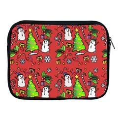 Santa Snowman Gift Holiday Apple Ipad 2/3/4 Zipper Cases by Uceng