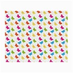 Butterfly Pattern Design Wallpaper Background Small Glasses Cloth Front