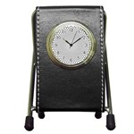 Hexagon Honeycombs Pattern Structure Abstract Pen Holder Desk Clock Front