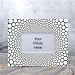 Hexagon Honeycombs Pattern Structure Abstract White Tabletop Photo Frame 4 x6  Front