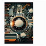 Illustrations Technology Robot Internet Processor Small Garden Flag (Two Sides) Back