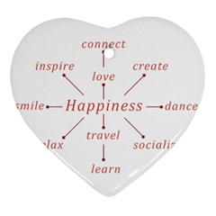 Happiness Typographic Style Concept Ornament (heart) by dflcprintsclothing