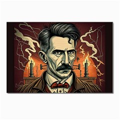 Ai Generated Nikola Tesla Tesla Nikolas Electricity Postcards 5  X 7  (pkg Of 10) by danenraven
