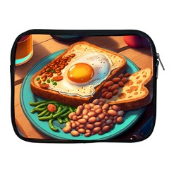 Ai Generated Breakfast Egg Beans Toast Plate Apple Ipad 2/3/4 Zipper Cases by danenraven