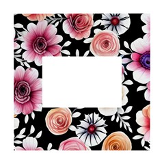 Cheerful Watercolor Flowers White Box Photo Frame 4  X 6 