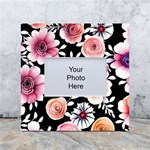 Cheerful Watercolor Flowers White Box Photo Frame 4  x 6  Front