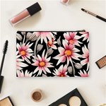 Charming and Celestial Watercolor Flowers Cosmetic Bag (Medium) Back