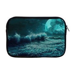 Ai Generated Waves Ocean Sea Tsunami Nautical Blue Sea Art Apple Macbook Pro 17  Zipper Case by Ravend