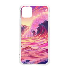 Ai Generated Waves Ocean Sea Tsunami Nautical Red Yellow Iphone 11 Pro Max 6 5 Inch Tpu Uv Print Case by Ravend