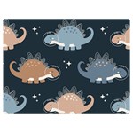 Dino Art Pattern Design Wallpaper Background One Side Premium Plush Fleece Blanket (Extra Small) 40 x30  Blanket Front