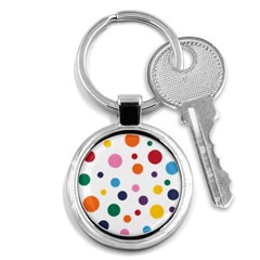 Polka Dot Key Chain (round)