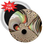Fractal Background Pattern Texture Abstract Design Abstract 3  Magnets (100 pack) Front