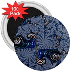 Fractal Background Pattern Texture Abstract Design Pattern 3  Magnets (100 pack) Front