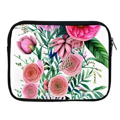 Captivating And Celestial Watercolor Flowers Apple Ipad 2/3/4 Zipper Cases by GardenOfOphir
