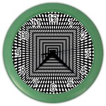 Focus Squares Optical Illusion Background Pattern Color Wall Clock Front