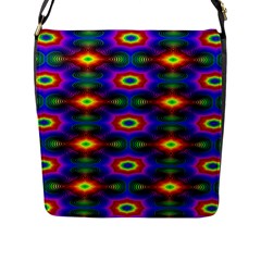 Colorfull Wallpaper Flap Closure Messenger Bag (l)