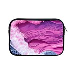 Abstract Pink Ocean Waves Apple iPad Mini Zipper Cases Front