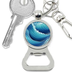 Simple Summer Wave Pattern Bottle Opener Key Chain