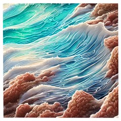 Waves Of The Ocean Wooden Puzzle Square by GardenOfOphir