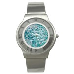 Nature Ocean Waves Stainless Steel Watch Front