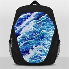 Abstract Blue Wave Backpack Bag