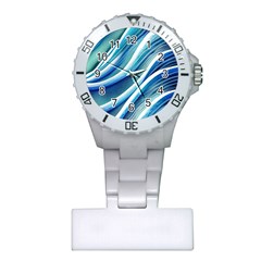 Blue Ocean Waves Plastic Nurses Watch