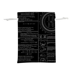 Black Background With Text Overlay Mathematics Trigonometry Lightweight Drawstring Pouch (l)