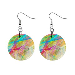 Abstract-14 Mini Button Earrings
