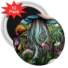 Craft Mushroom 3  Magnets (10 Pack)  by GardenOfOphir
