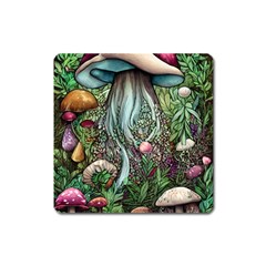 Craft Mushroom Square Magnet by GardenOfOphir