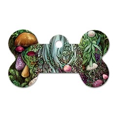 Craft Mushroom Dog Tag Bone (one Side) by GardenOfOphir