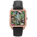 Craft Mushroom Rose Gold Leather Watch  Front