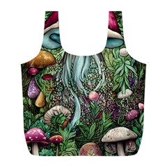 Craft Mushroom Full Print Recycle Bag (l) by GardenOfOphir