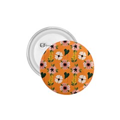 Flower Orange Pattern Floral 1 75  Buttons by Dutashop