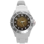 Horizon Sempiternal Bring Abstract Pattern Round Plastic Sport Watch (L) Front