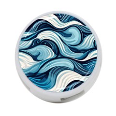 Pattern Ocean Waves Arctic Ocean Blue Nature Sea 4-port Usb Hub (one Side)