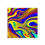 Contemporary Art Fluid Background Satin Bandana Scarf 22  x 22  Front