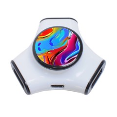Abstract Fluid Art 3-port Usb Hub
